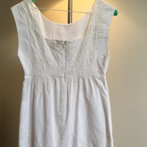 J. Crew White Embroidered Mirabel Dress 00 (XS) - Picture 4 of 7